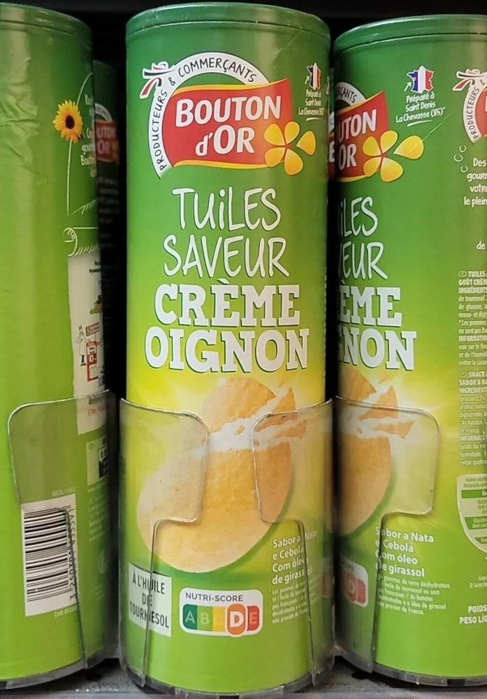 Tuiles saveur crème oignon