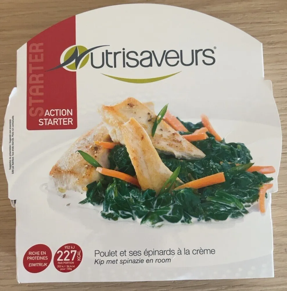 Poulet et ses epinards a la creme