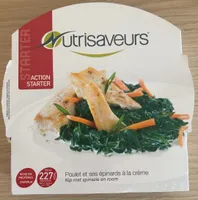 Poulet et ses epinards a la creme