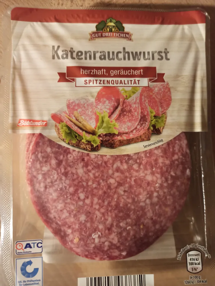Katenrauchmettwurst herzhaft, geräuchert