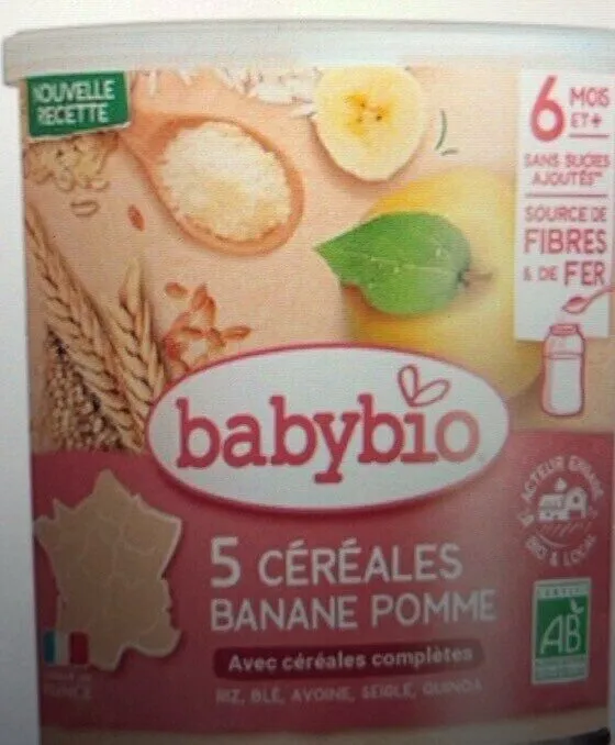 5 ceteales banane pomme