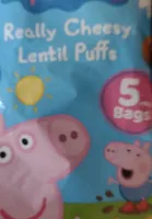 Really cheesy lentil puffs