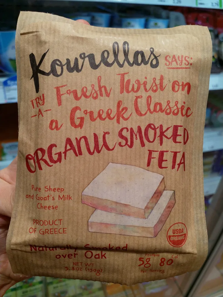 Organic smoked feta