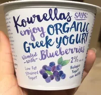 Biologico yogurt colato ricetta greca con mirtilli