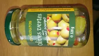 Olives vertes aux poivrons rouges