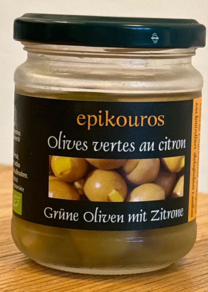 Olives vertes au citron