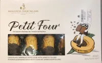 Petit Four with Chocolate Sprinkles and Apricot filling