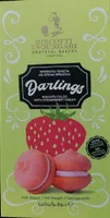 Biscuits filled with strawberry cream