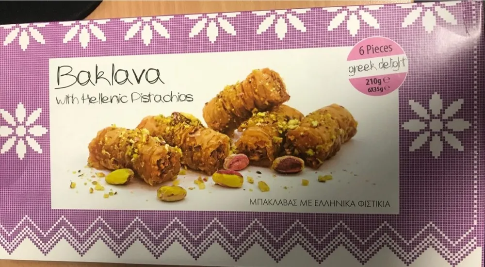 Baklava with hellenic pistachios