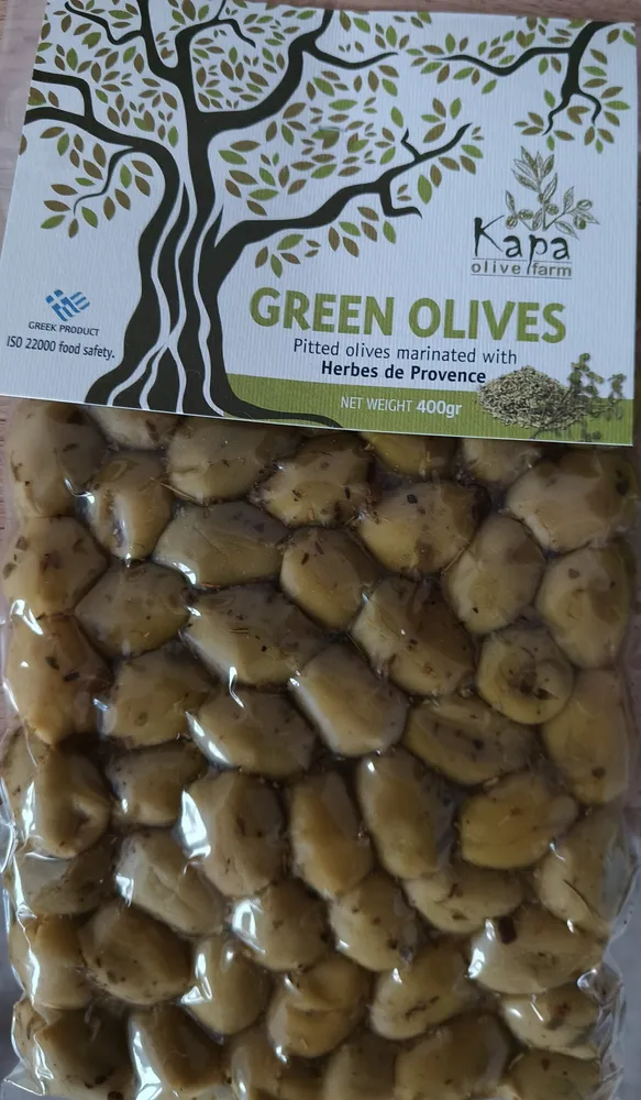 Green Olives Pitted and marinated with Herbs de Provence