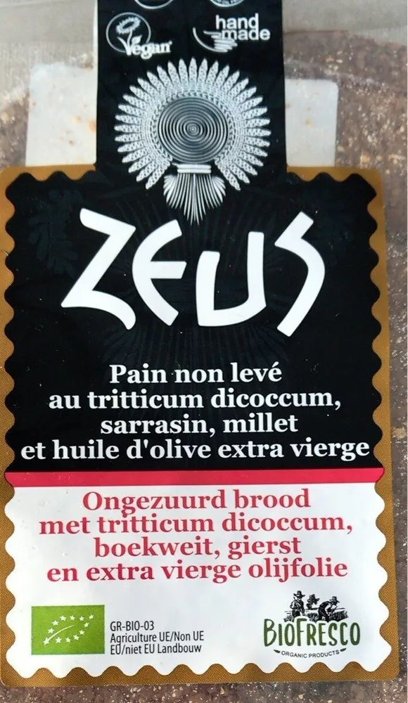 Pain non levé au tritticum dicoccum
