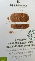 Organic sesame and cinammon cookies