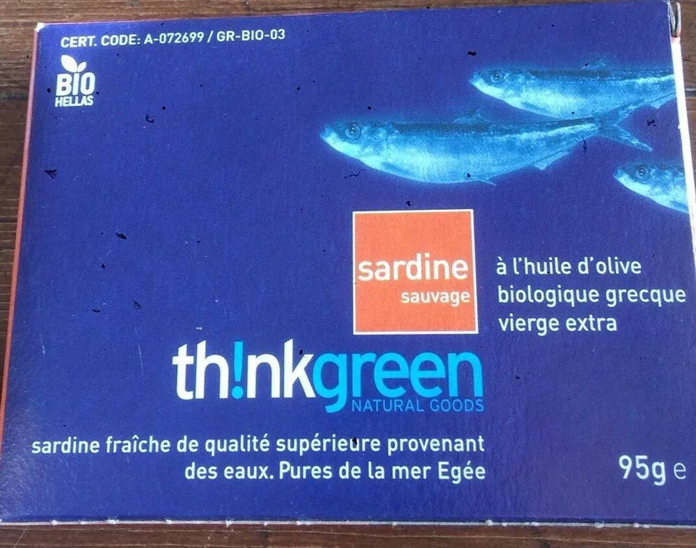 Sardine huile olive bio