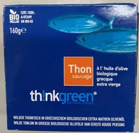 Thon sauvage a l'huile d'olive biologique grecque extra vierge