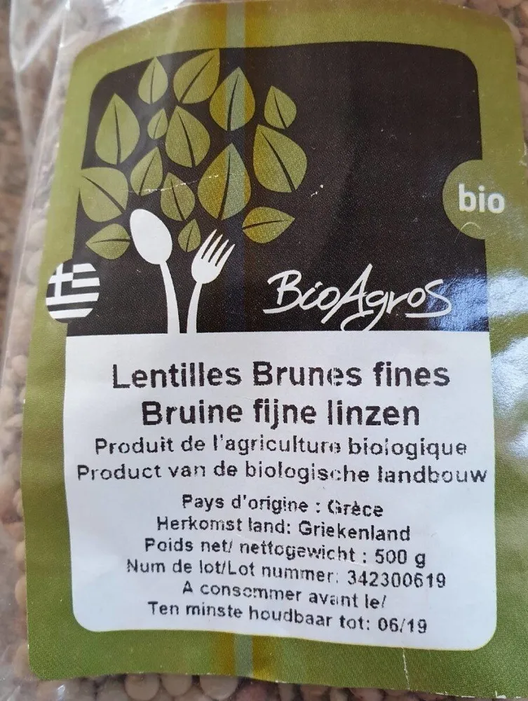 Lentilles brunes fines