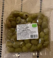 "Hellenic Gold" Olives vertes biologique Jumbo denoyautées