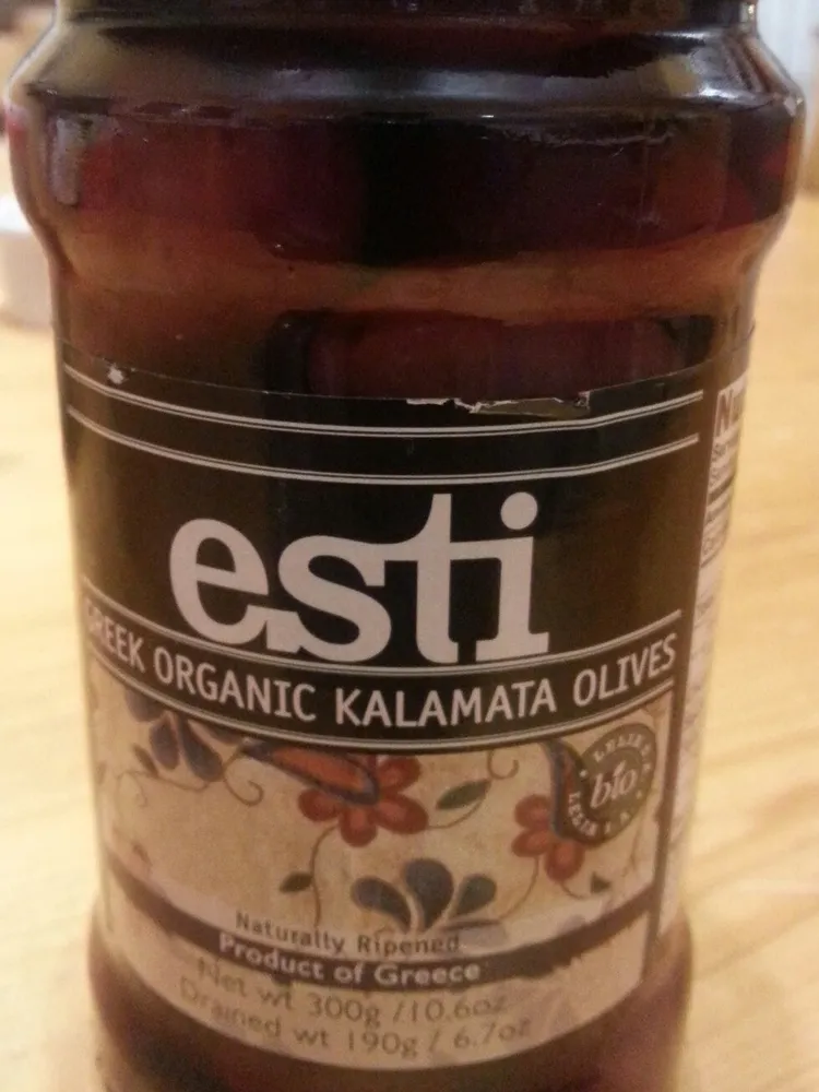 Esti Organic Kalamata Olives In Brime With Vinegar
