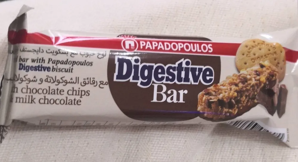 Papadopoulos digestive bar with chocolate chips
