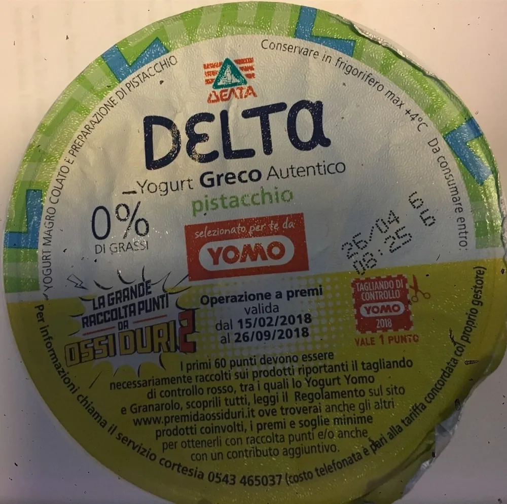 Delta yogurt greco 0% pistacchio