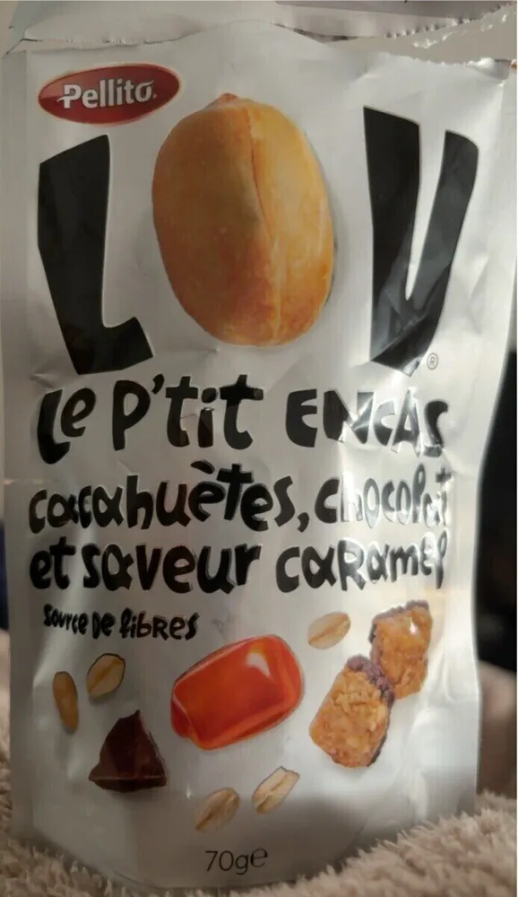 Le P'tit Encas cacahuètes, chocolat et saveur caramel