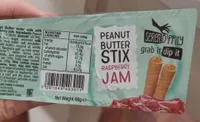 Peanut butter stick raspberry jam