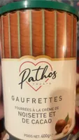 Gaufrettes fourrées à la crème de noisette et de cacao