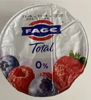 Fage total 0% con frutti di bosco