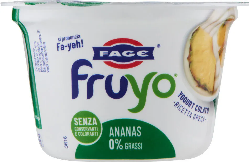 Fruyo zero grassi con pezzi di ananas