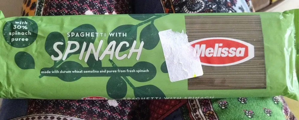 Spaghetti with spinach