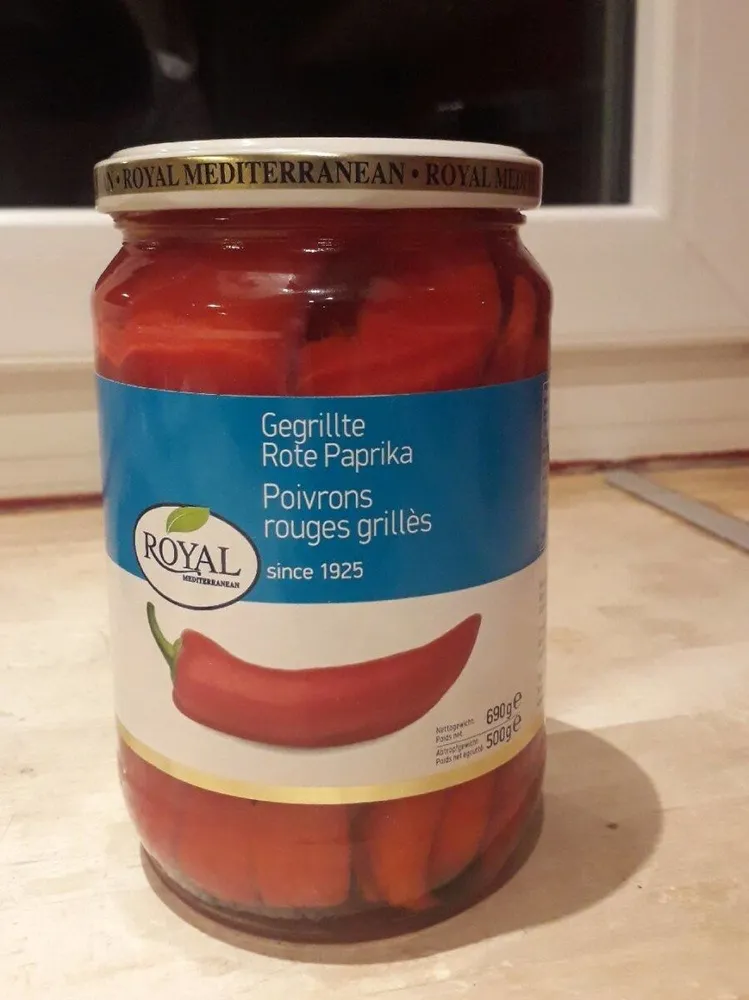 Poivrons rouges grillés