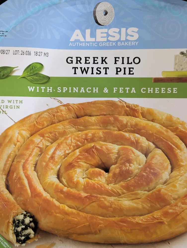 Alesis Filo Spinach Twist Pie