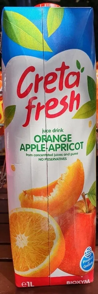Jus orange pomme abricot
