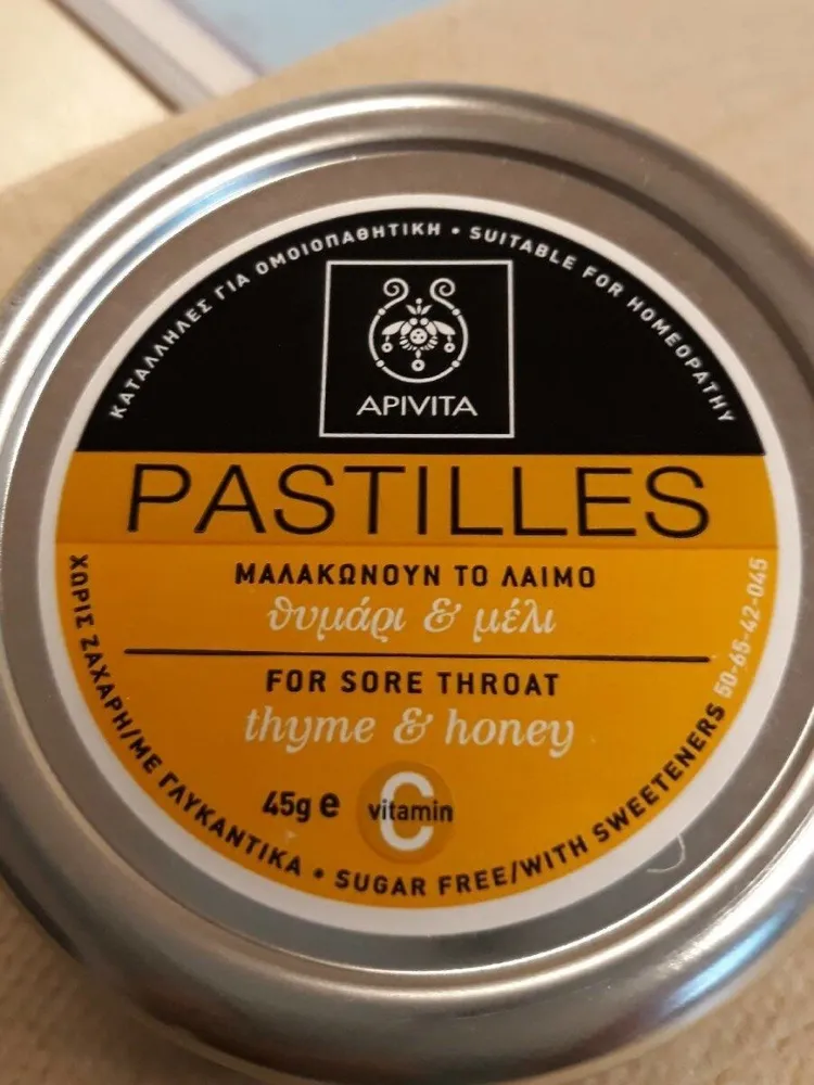 Pastilles for sore throat