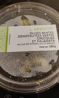 Olives mixtes dénoyautées vertes grecques et Kalamata