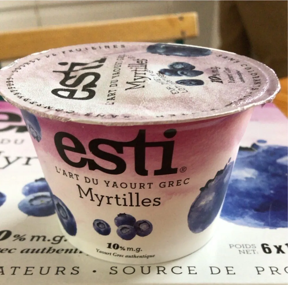 Yaourt grec aux myrtilles