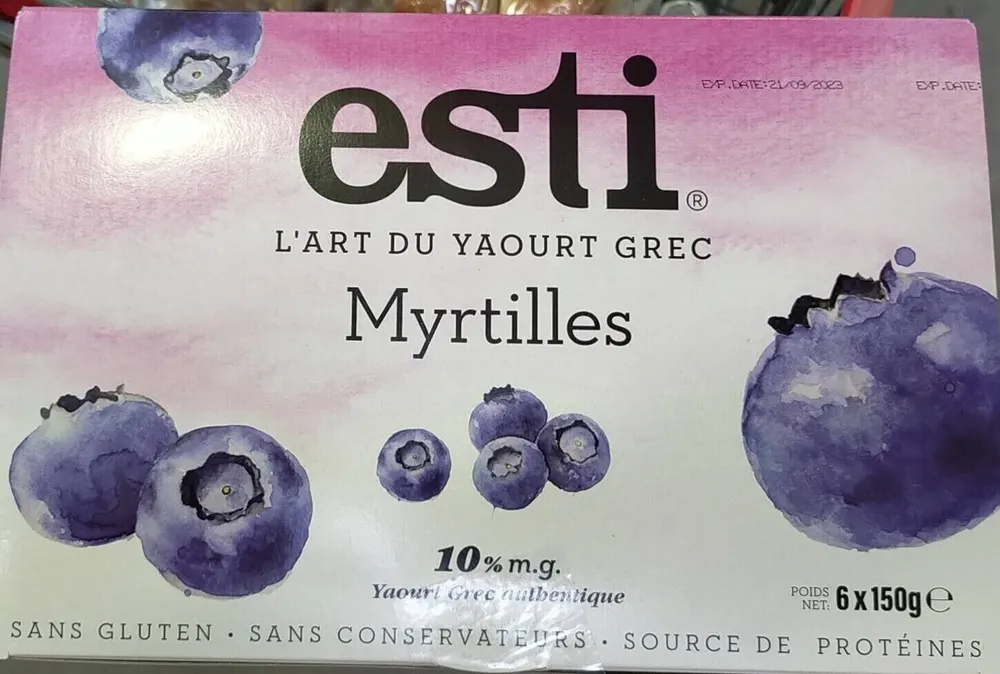 Yaourt mirtilles