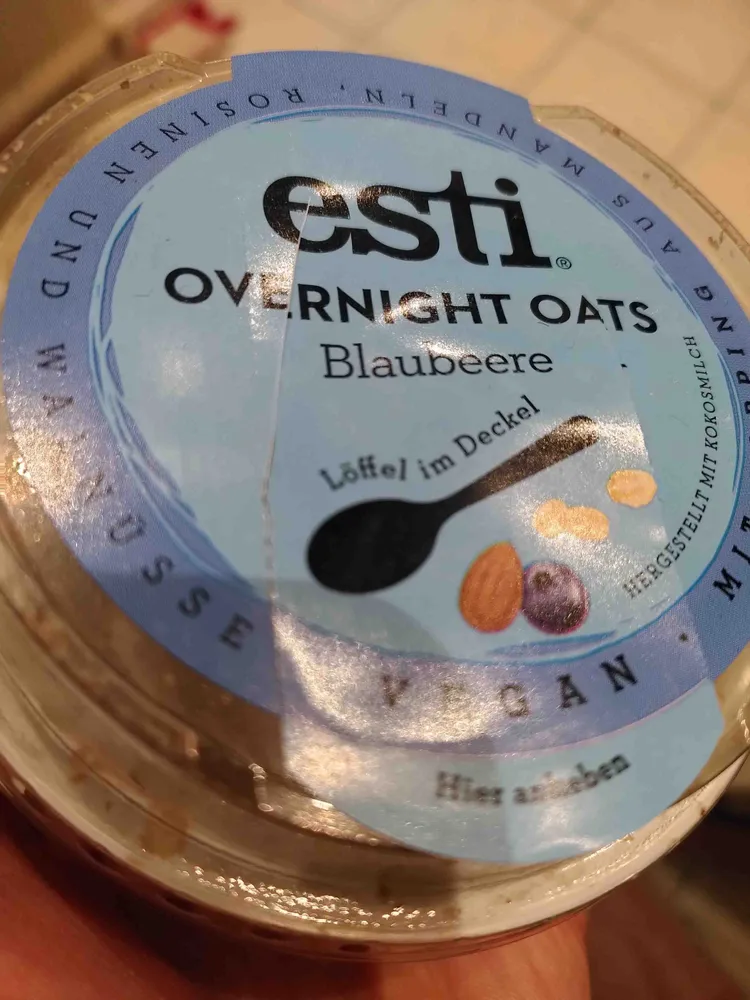 Overnight oats Blaubeere
