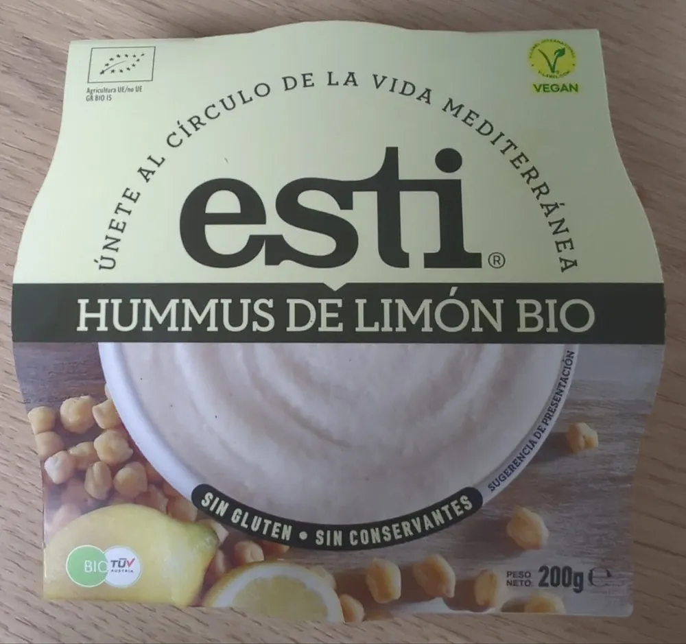 Hummus de Limón Bio