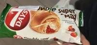 Double super croissant with vanilla & strawberry filling
