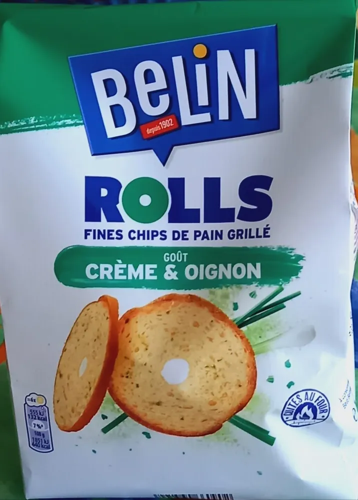 Rolls fines chips de Pain 🍞🥖 grillé Goût Crème et Oignon 🧅