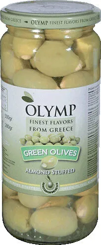 Olive Greche Verdi Farcite Con Mandorle