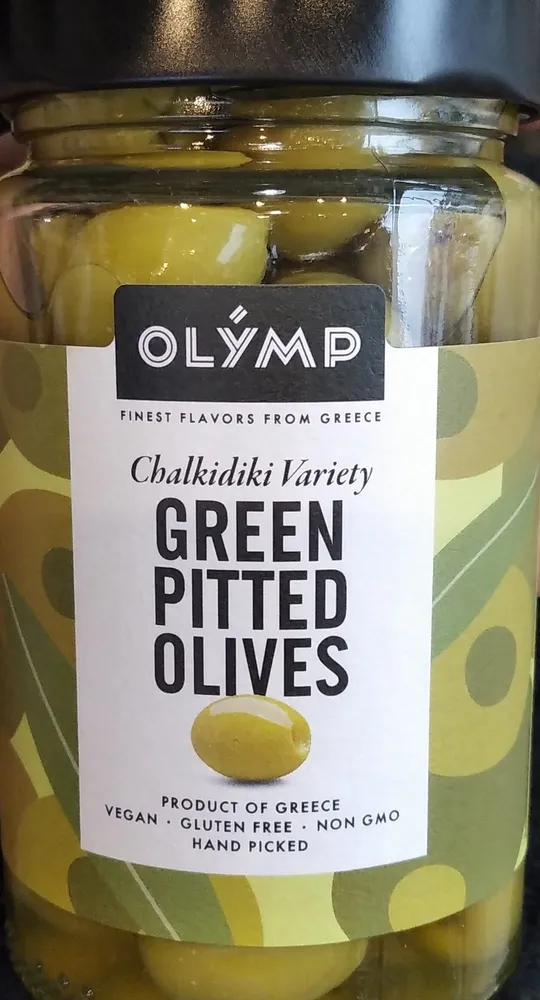 GREEN PITTED OLIVES OLÝMP