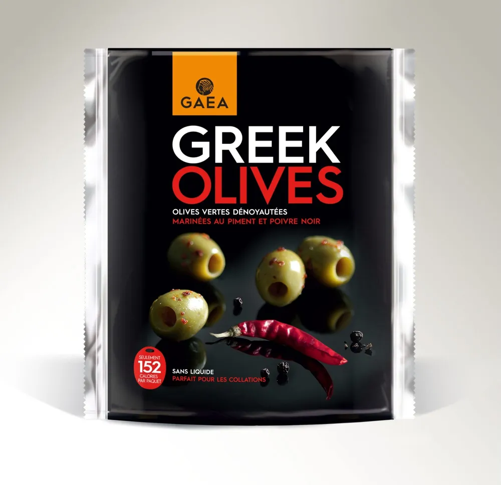 GREEK - Olives vertes piment et poivre noir