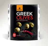 GREEK - Olives vertes piment et poivre noir