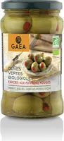 BIO - olives vertes aux poivrons rouges