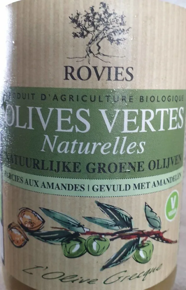 OLIVES VERTES NATURELLES  FARCIES AUX AMANDES