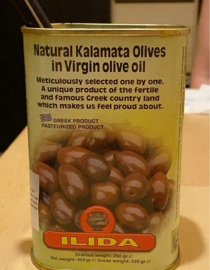 Natural Kalamata Olives in Virgin olive oil