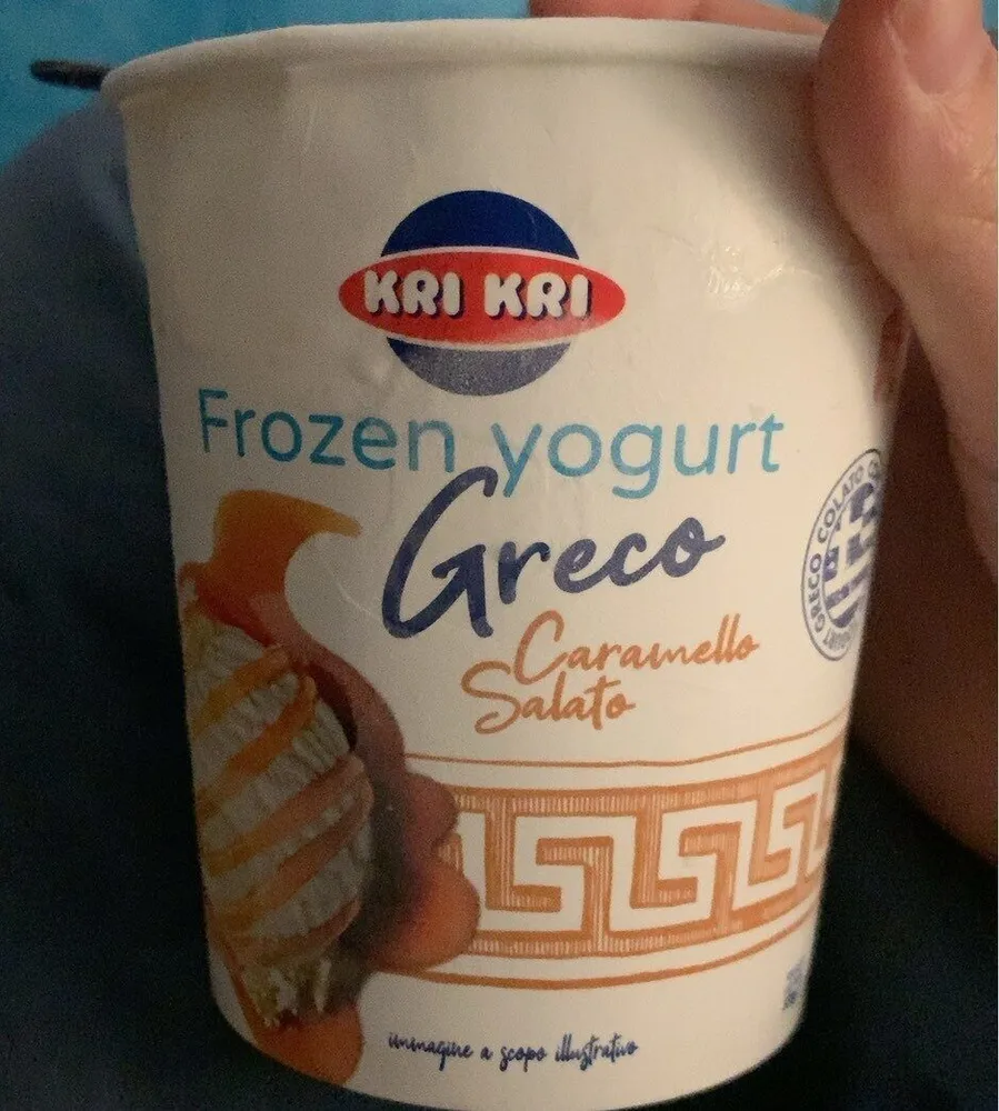 Frozen yogurt caramello salato