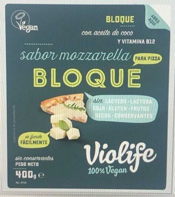 Bloque vegano sabor mozzarella