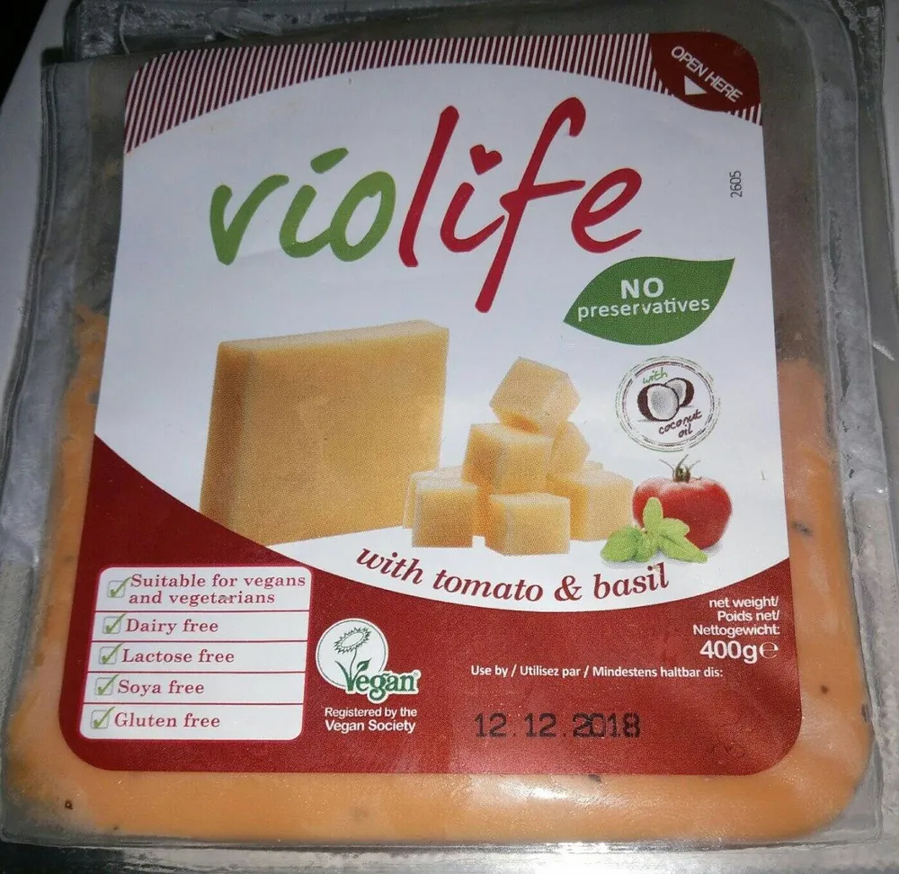 Violife 400G 'faux' mage tomate basilic
